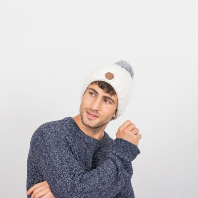 CABAIA - BEANIE KIR ROYAL WHITE - WHITE