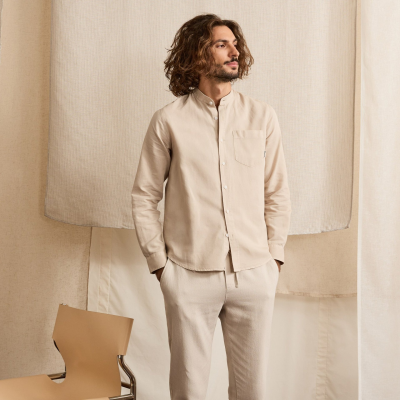FAGUO - CHIAVARI SHIRT WOVEN - BEIGE