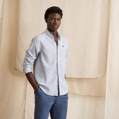 FAGUO - IVOY SHIRT WOVEN - BLEU
