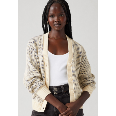 LEVIS - SNOWFLAKE CARDIGAN BUTTER CREAM STRIPE S - MULTICOLORE