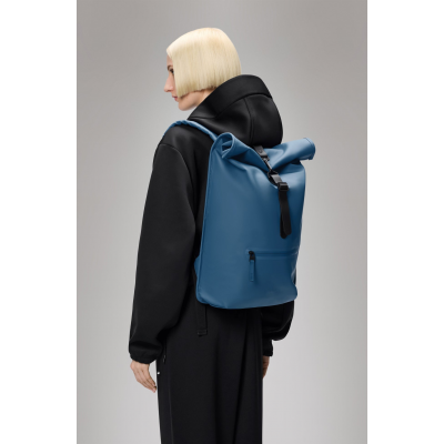 RAINS - ROLLTOP RUCKSACK W3 - BLEU