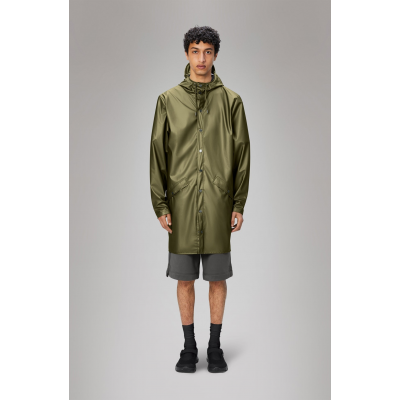 RAINS - LONG JACKET W3 - KAKI