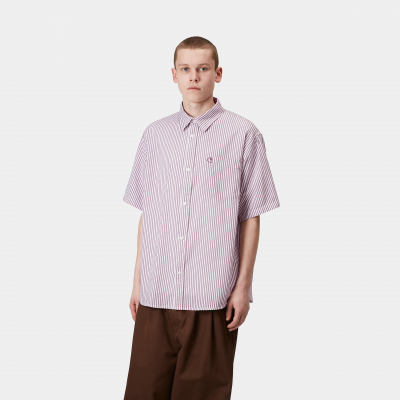 CARHARTT - S/S PHELPS SHIRT - ROUGE