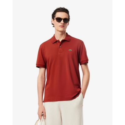 LACOSTE - POLO COL BORD COTES MANCHES COURTES - ROUGE