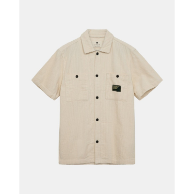 ANERKJENDT - AKTHEO CORDUROY S/S SHIRT - BEIGE