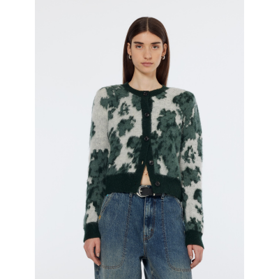 SCOTCH AND SODA - JACQUARD CREW NECK CARDIGAN