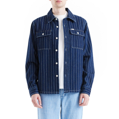 DEUS EX MACHINA - VACAY STRIPE DENIM SHIRT - BLEU
