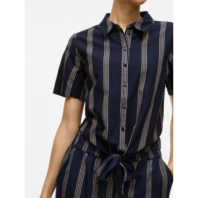 VILA - VIPRISILLA PRINT S/S KNOT SHIRT/1