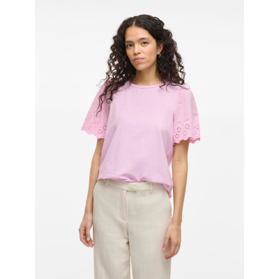 VILA - VIROCK O-NECK PRINTED T-SHIRT/C31 - WINSOME ORCHID SILVER
