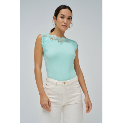 SALSA - BOAT NECK TOP WITH