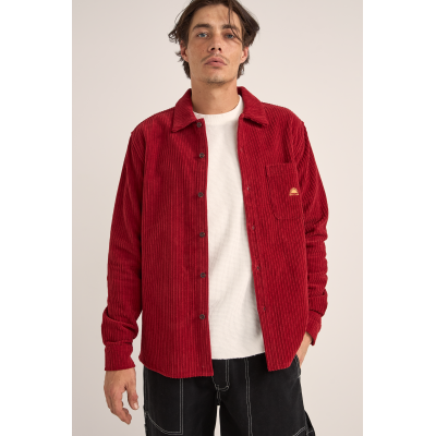 RHYTM - CORDUROY LS - ROUGE