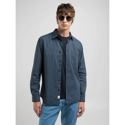 REPLAY - CHEMISE - BLEU