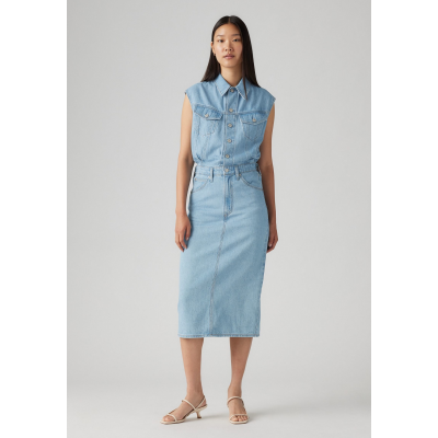 LEVIS - ICONIC SLEEVELESS DRESS WRAPPED IN BLUE