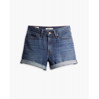LEVIS - ROLLED 80S MOM SHORTS TAKING THE STAIRS - DARK INDIGO/WORN IN