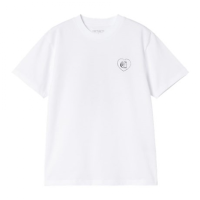CARHARTT WIP - W' S/S HEARTS OF HARTTS T-S - BLANC