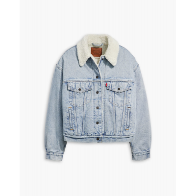 LEVIS - 90S SHERPA TRUCKER MORNING SUNLIGHT - BLEU