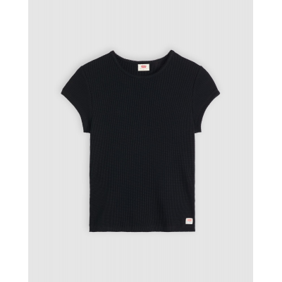 LEVIS - DRY GOODS WAFFLE CAP TEE ANTHRACITE NIGH - BLEU