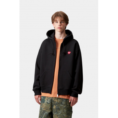 CARHARTT WIP - HOODED HEART II HARTT SWEAT JACKET - NOIR