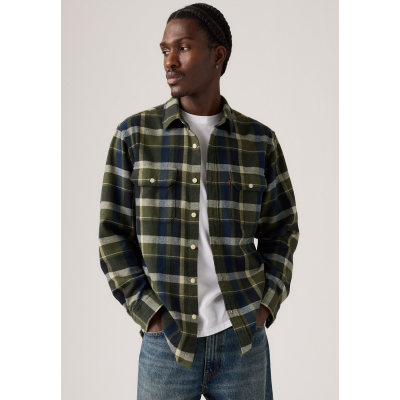 LEVIS - JACKSON WORKER MEDINA PLAID DEEP DEPTHS - GREEN