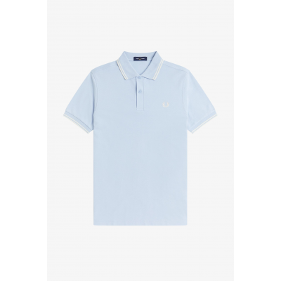 FRED PERRY - TWIN TIPPED FRED PERRY SHIRT - BLEU