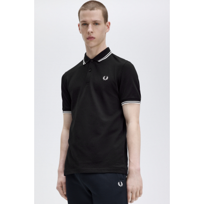 FRED PERRY - TWIN TIPPED FRED PERRY SHIRT - NOIR