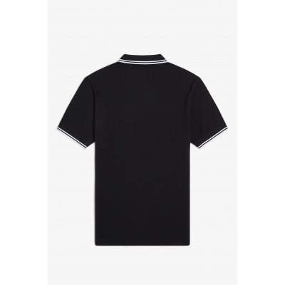 FRED PERRY - TWIN TIPPED FRED PERRY SHIRT - NOIR