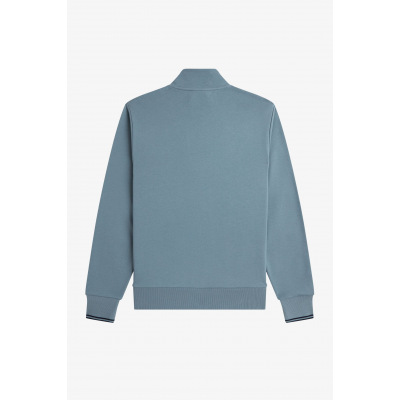 FRED PERRY - HALF ZIP SWEATSHIRT - BLEU