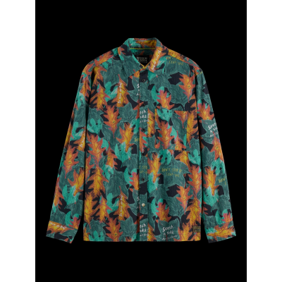 SCOTCH AND SODA - STRUCTURED PRINTED SHIRT - MULTICOLORE