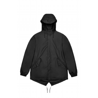 RAINS - FISHTAIL JACKET W3 - NOIR