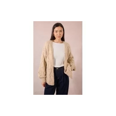 MOLLY BRACKEN - LADIES KNITTED CARDIGAN - BEIGE