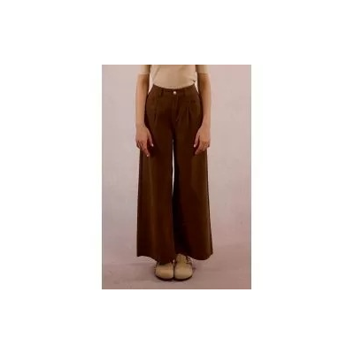 MOLLY BRACKEN - LADIES WOVEN PANTS - MARRON