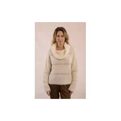 MOLLY BRACKEN - LADIES KNITTED SWEATER - BLANC