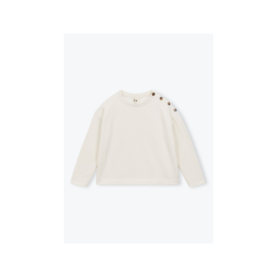 ARSENE ET LES PIPELETTES - SWEAT MAILLE A COTES - BLANC