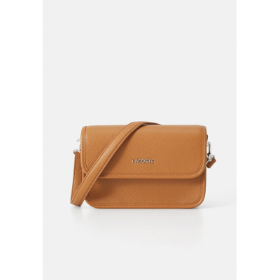 LACOSTE - FLAP CROSSOVER BAG - MARRON