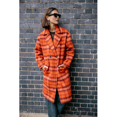FREEMAN T.PORTER - MILLIE PLAID - ORANGE
