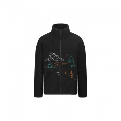 PICTURE - HAFDALS EMB ZIP FLEECE