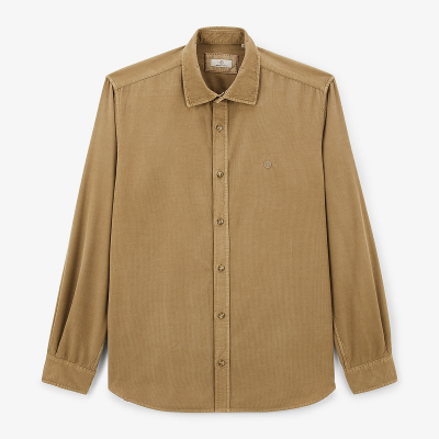 SERGE BLANCO - CHEMISE MANCHES LONGUES - BEIGE