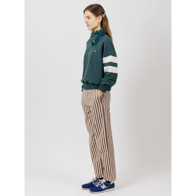 ARSENE ET LES PIPELETTES - SWEAT A BANDES - VERT