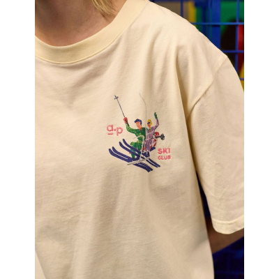 ARSENE ET LES PIPELETTES - T-SHIRT SKI CLUB - BEIGE