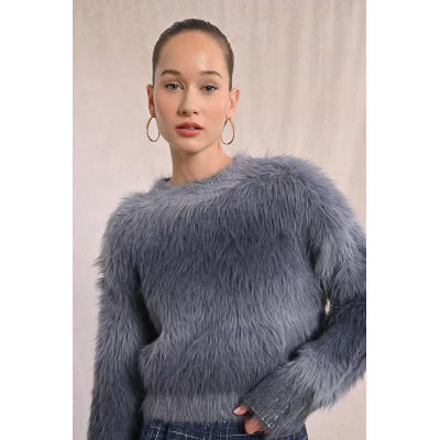 MOLLY BRACKEN - LADIES KNITTED SWEATER - GRIS
