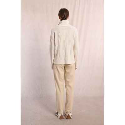 MOLLY BRACKEN - LADIES KNITTED SWEATER - BLANC