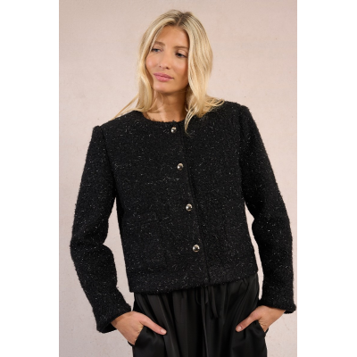 MOLLY BRACKEN - LADIES WOVEN JACKET - NOIR