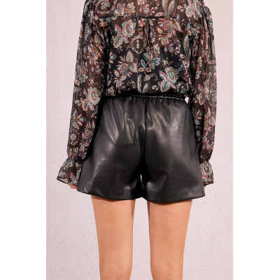 MOLLY BRACKEN - LADIES WOVEN SHORTS - NOIR