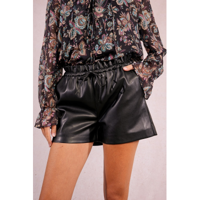 MOLLY BRACKEN - LADIES WOVEN SHORTS - NOIR