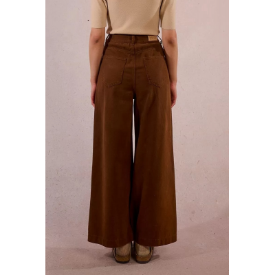 MOLLY BRACKEN - LADIES WOVEN PANTS - MARRON