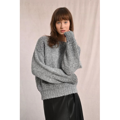 MOLLY BRACKEN - LADIES KNITTED SWEATER - GRIS