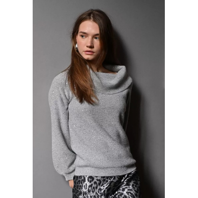 MOLLY BRACKEN - LADIES KNITTED SWEATER - GRIS