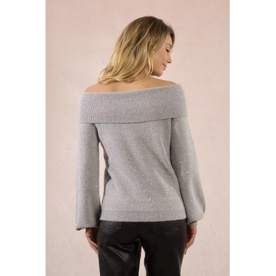 MOLLY BRACKEN - LADIES KNITTED SWEATER - GRIS
