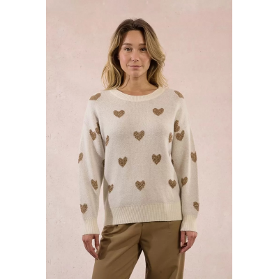 MOLLY BRACKEN - LADIES KNITTED SWEATER - BLANC