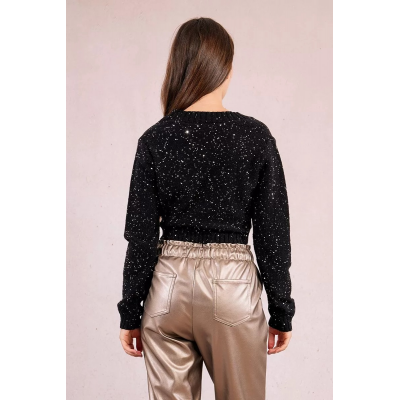 MOLLY BRACKEN - LADIES KNITTED BOLERO - NOIR